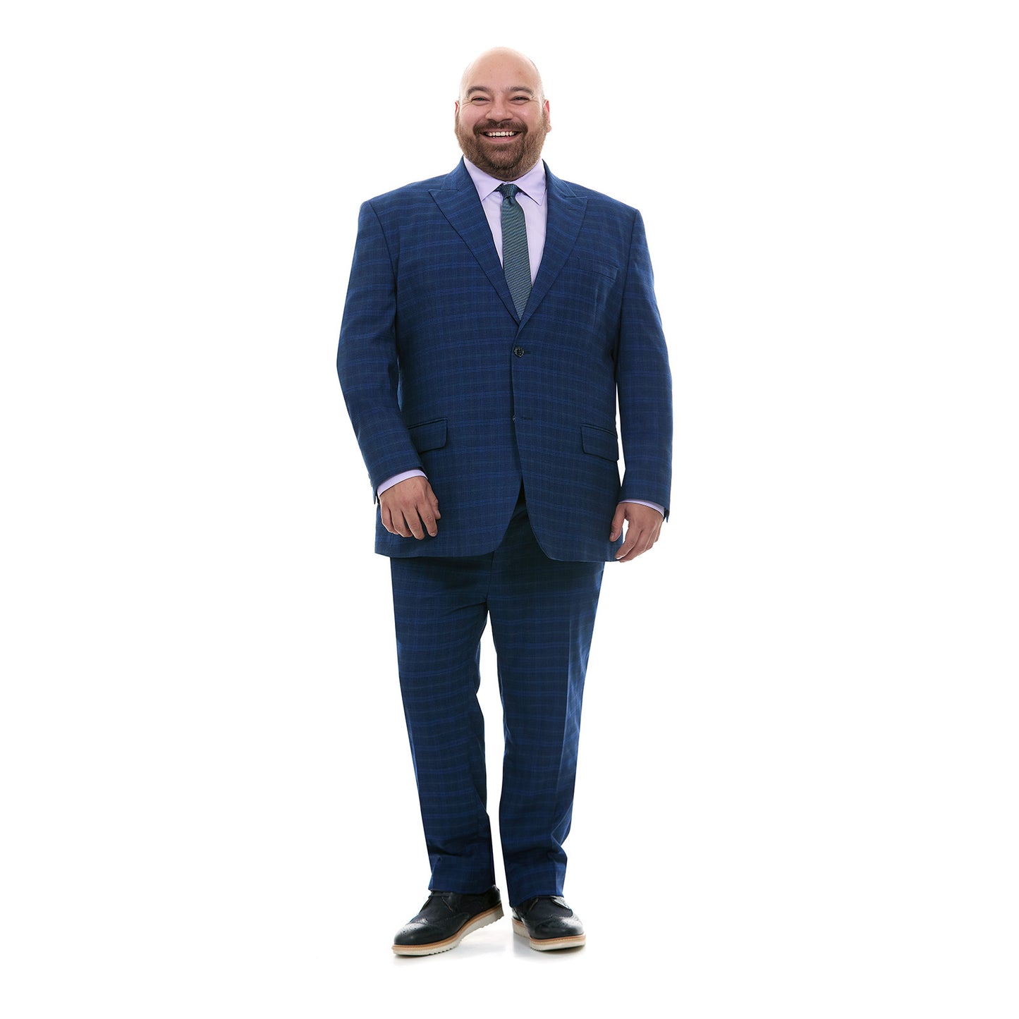 Traje recto Para Hombre Tallas extra Tejido A Cuadros