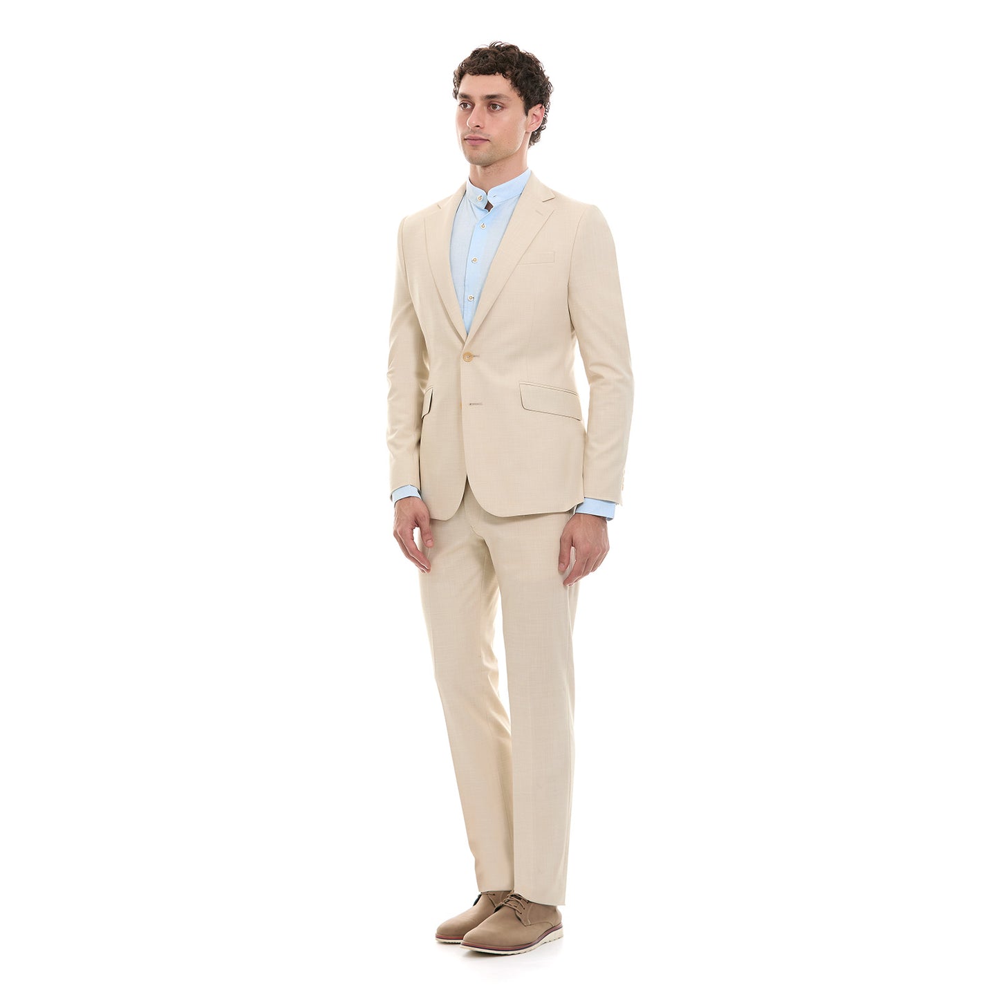 Traje para caballero Recto Dos Botones Tejido Liso Slim Fit
