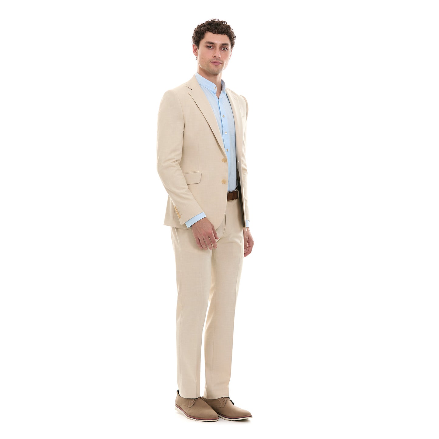 Traje para caballero Recto Dos Botones Tejido Liso Slim Fit