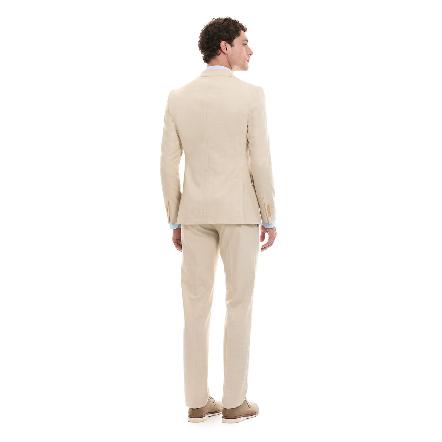 Traje para caballero Recto Dos Botones Tejido Liso Slim Fit