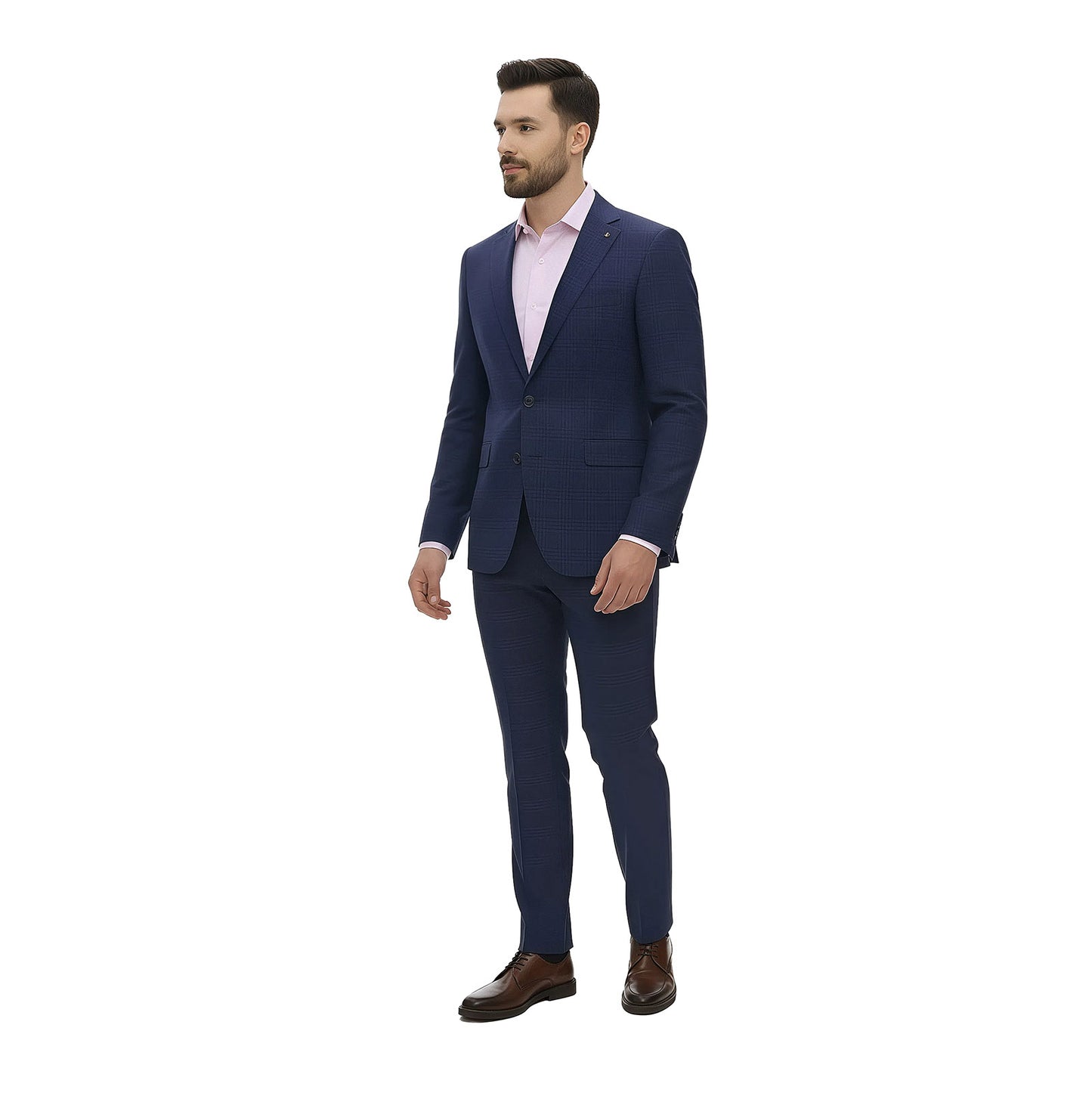 Traje Slim Fit Para Caballero En Tejido A Cuadros
