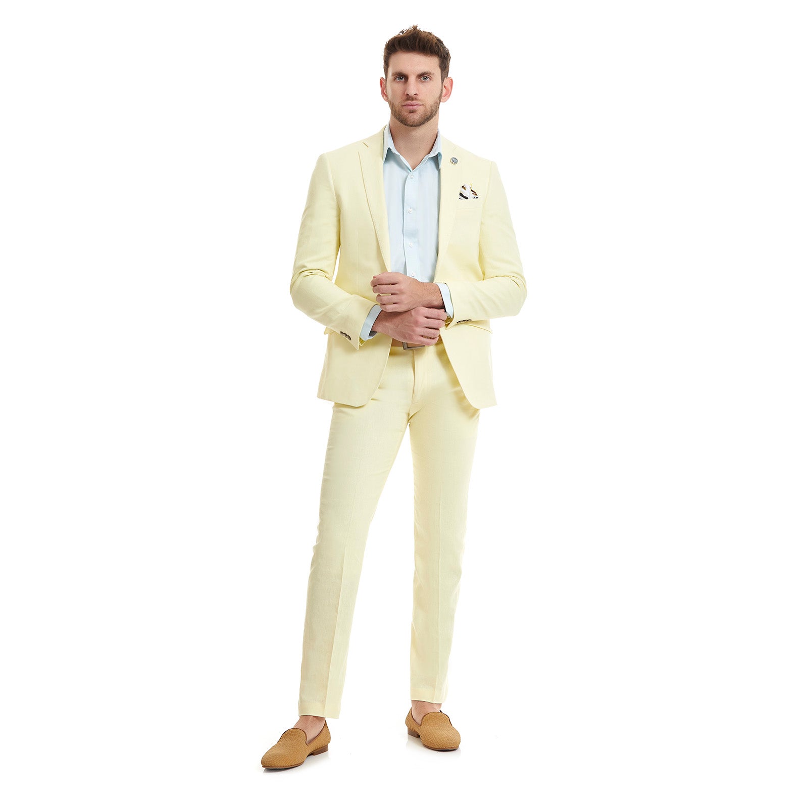 Traje Lino Traje Corto Blanco Conjunto Plus De Pantalón Corto Y