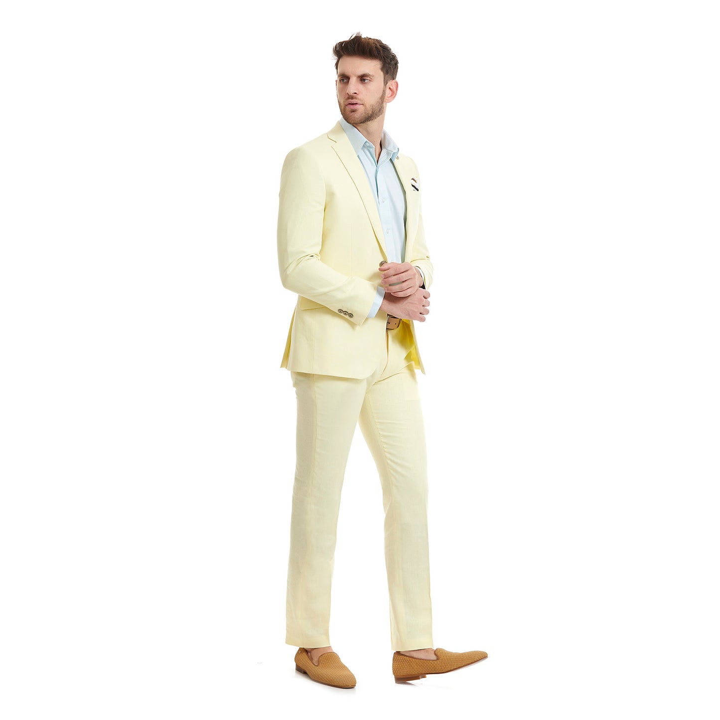 Traje Para Caballero Slim Fit Recto en tejido Liso