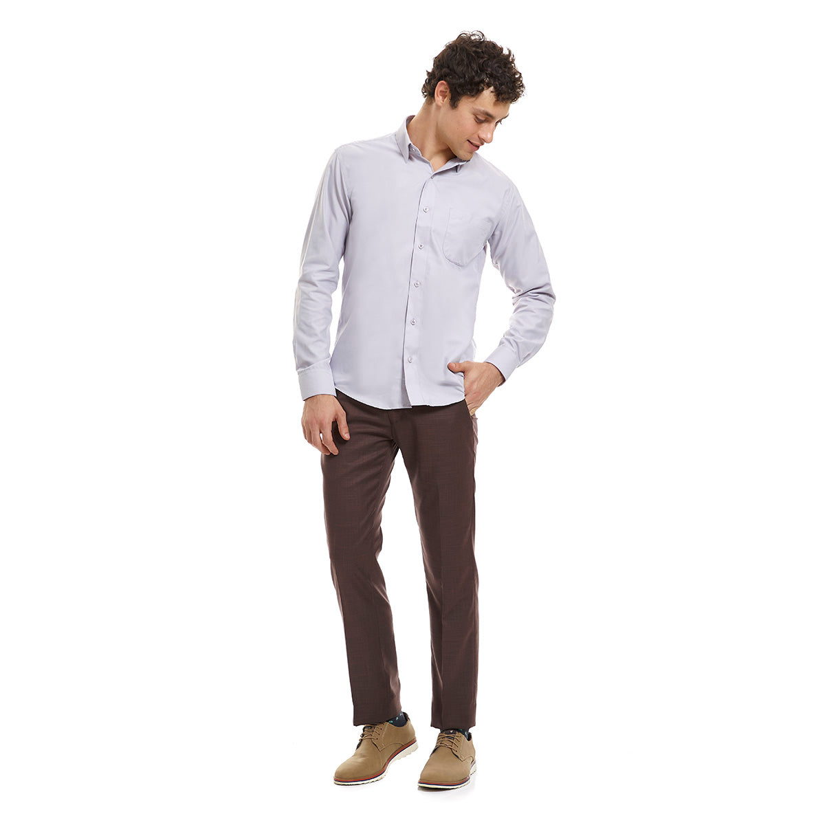 Pantalon para caballero casual color café Slimfit