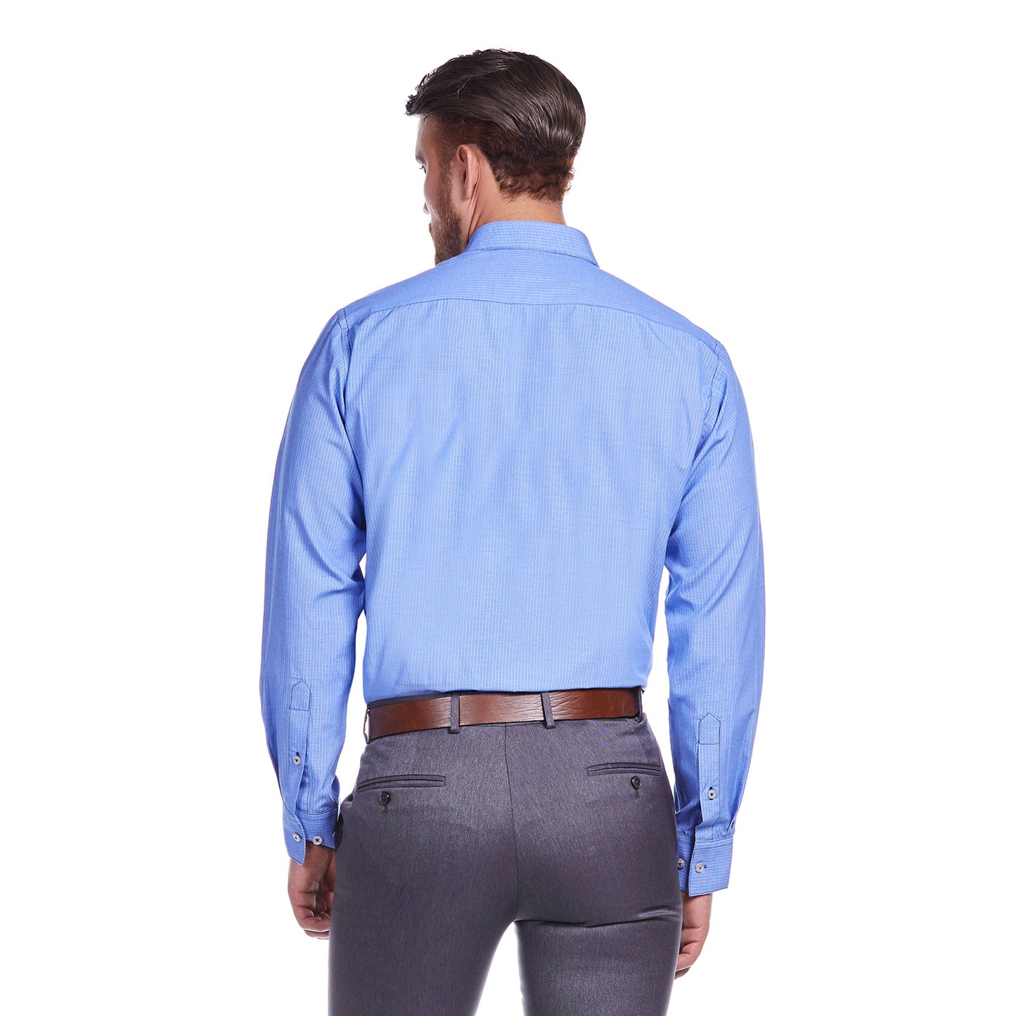Camisa manga larga para hombre slim fit marca vittorio forti