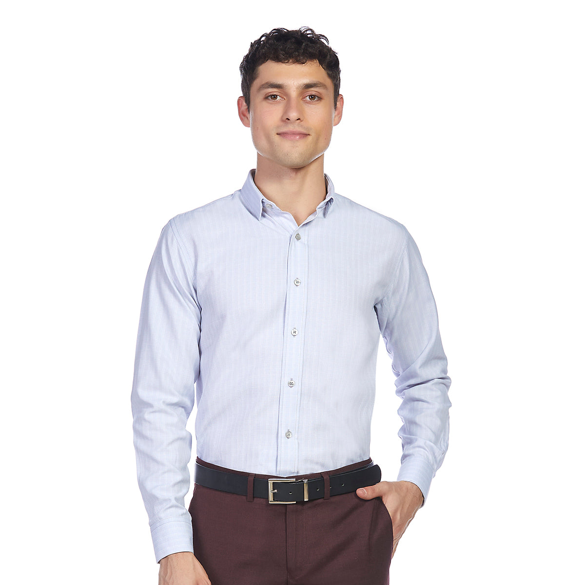 Camisa Hombre de Vestir A Cuadros Slim Fit|Formal y Elegante