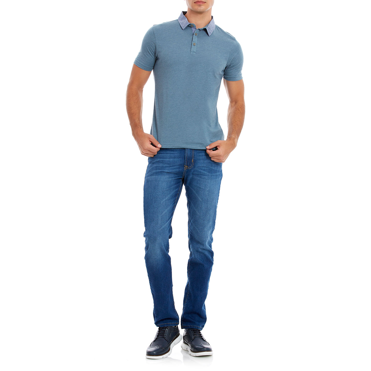 Jeans para caballero color azul Slim Fit