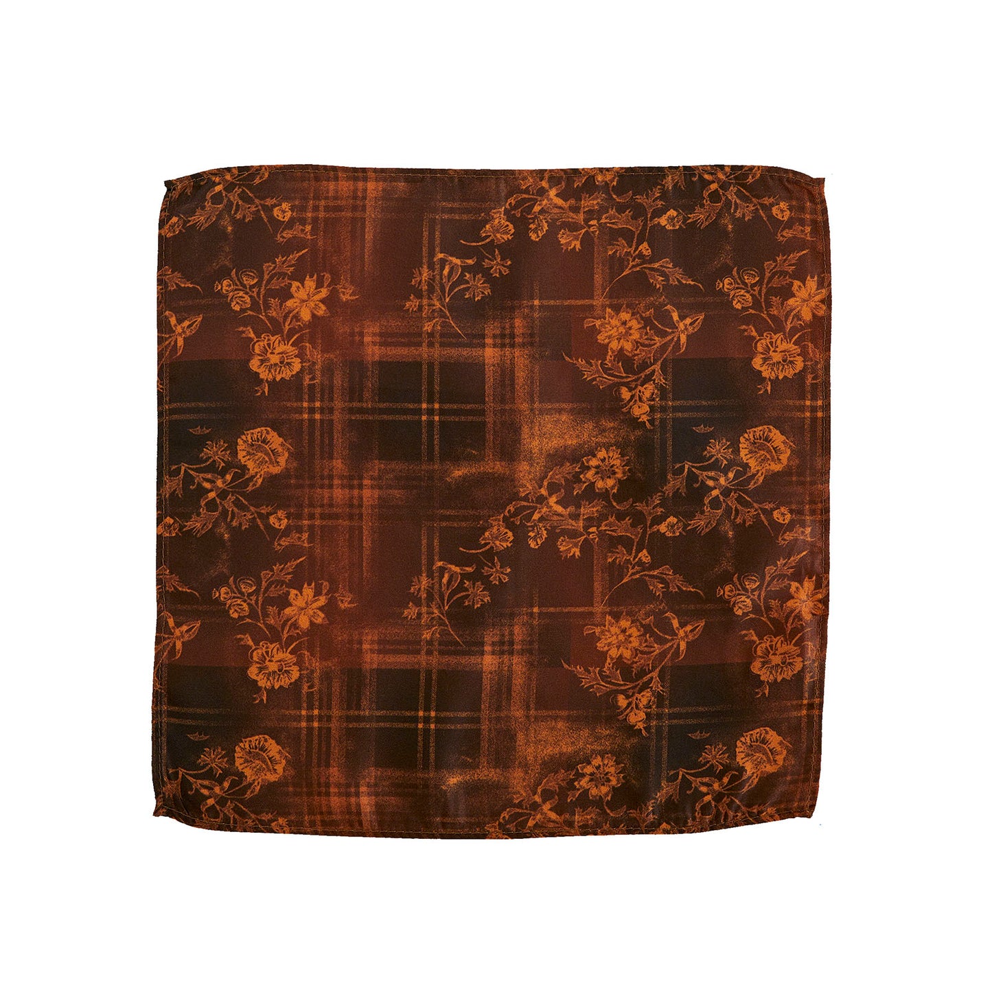 Pañuelo de bolsillo con motivo de flores Vittorio Forti