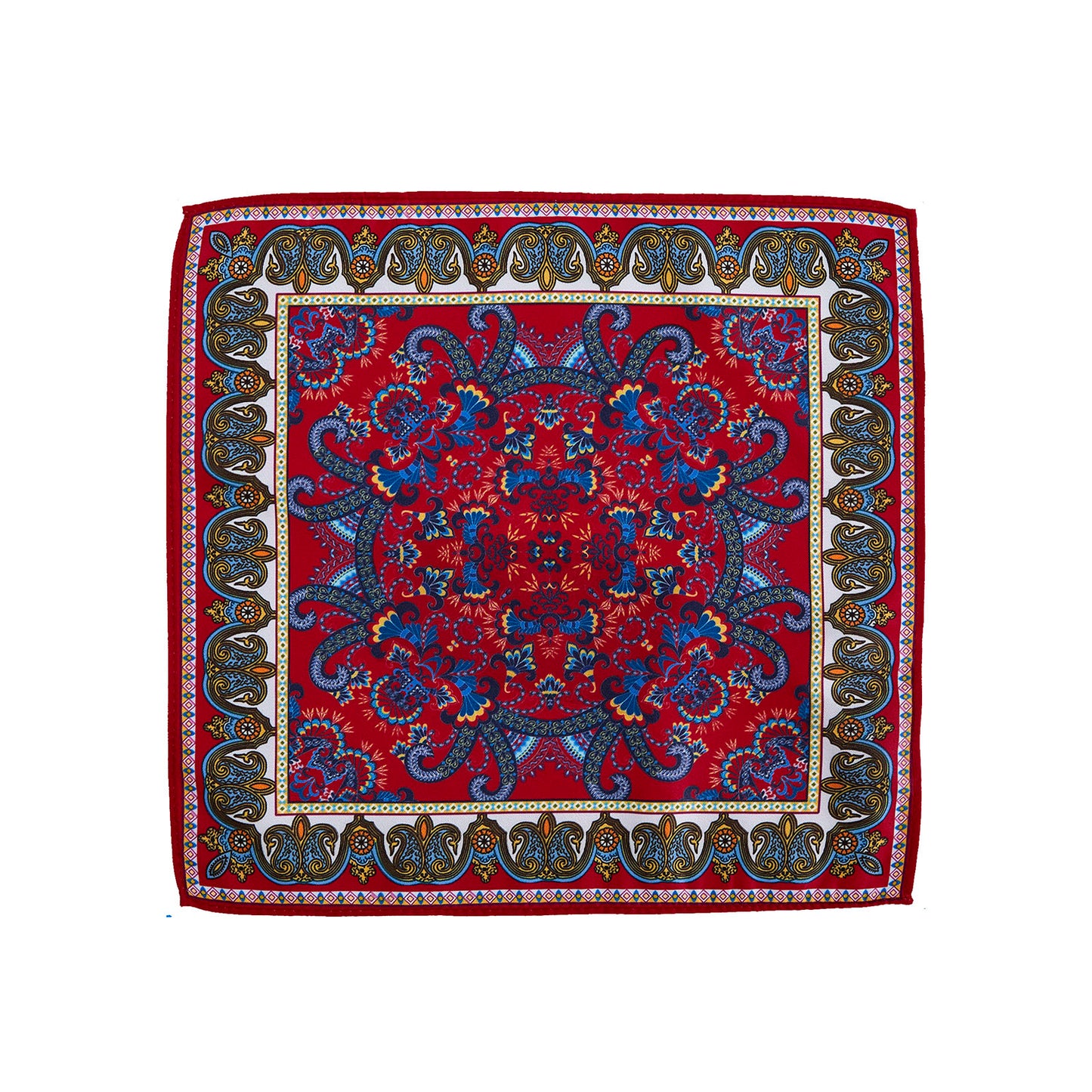 Pañuelo de bolsillo en tejido de poliester con motivos florales Vittorio Forti