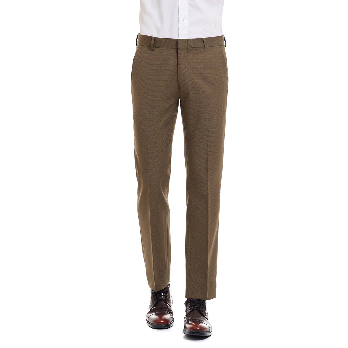 Pantalón de Vestir Falso Liso Slim Fit Estilo Formal para