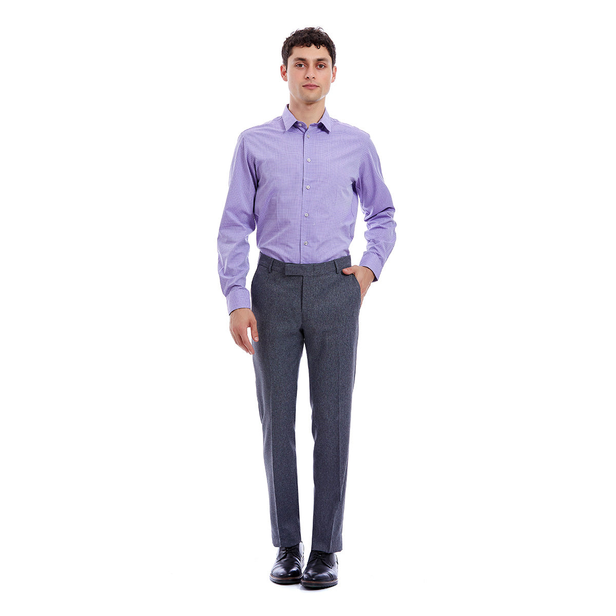 pantalon oxford casual para hombre slim fit