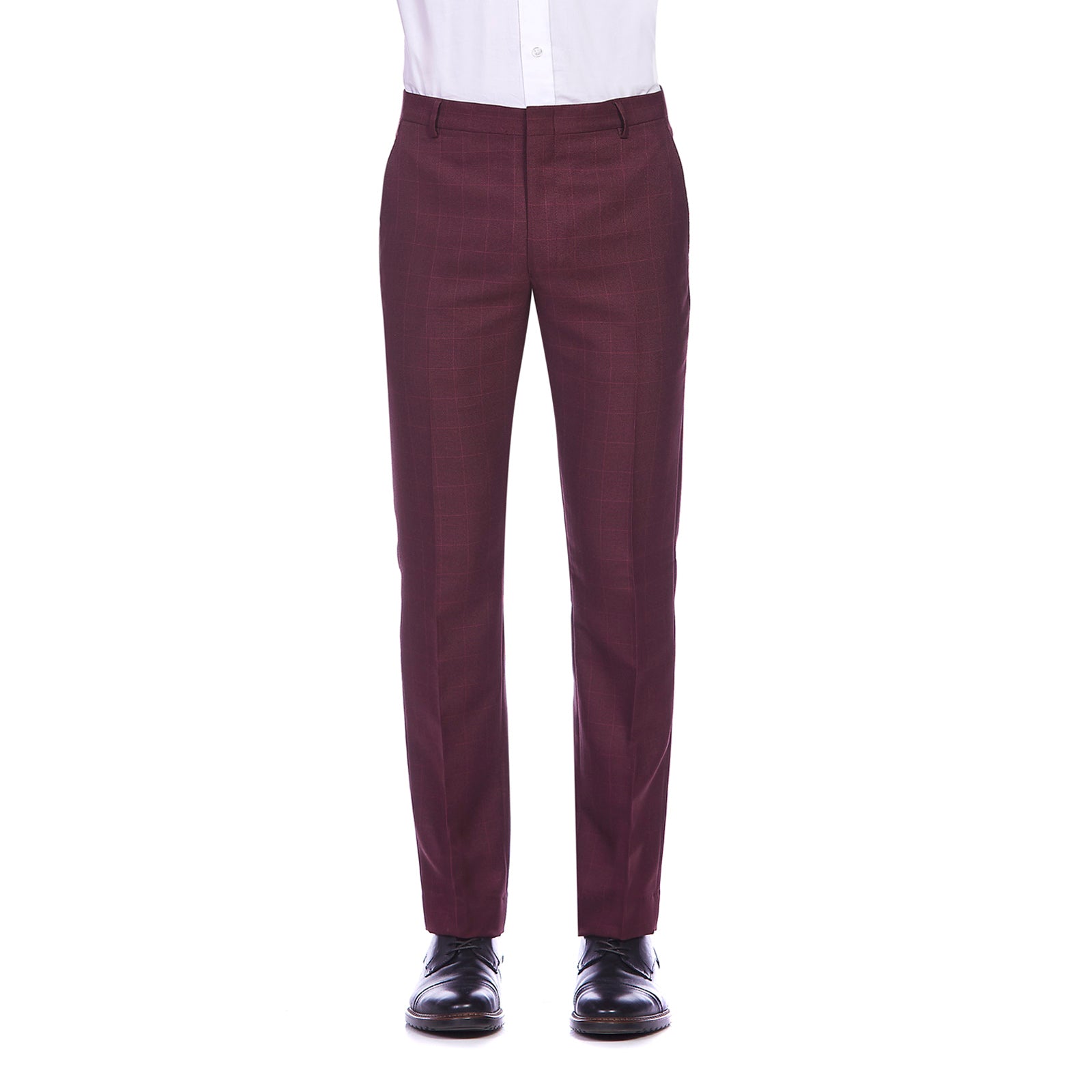 Pantalon Formal Hombre A Cuadros Slim Fit|Negocios Elegante