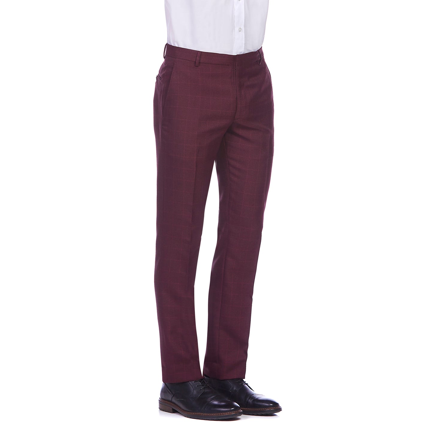 Pantalon formal para hombre color vino
