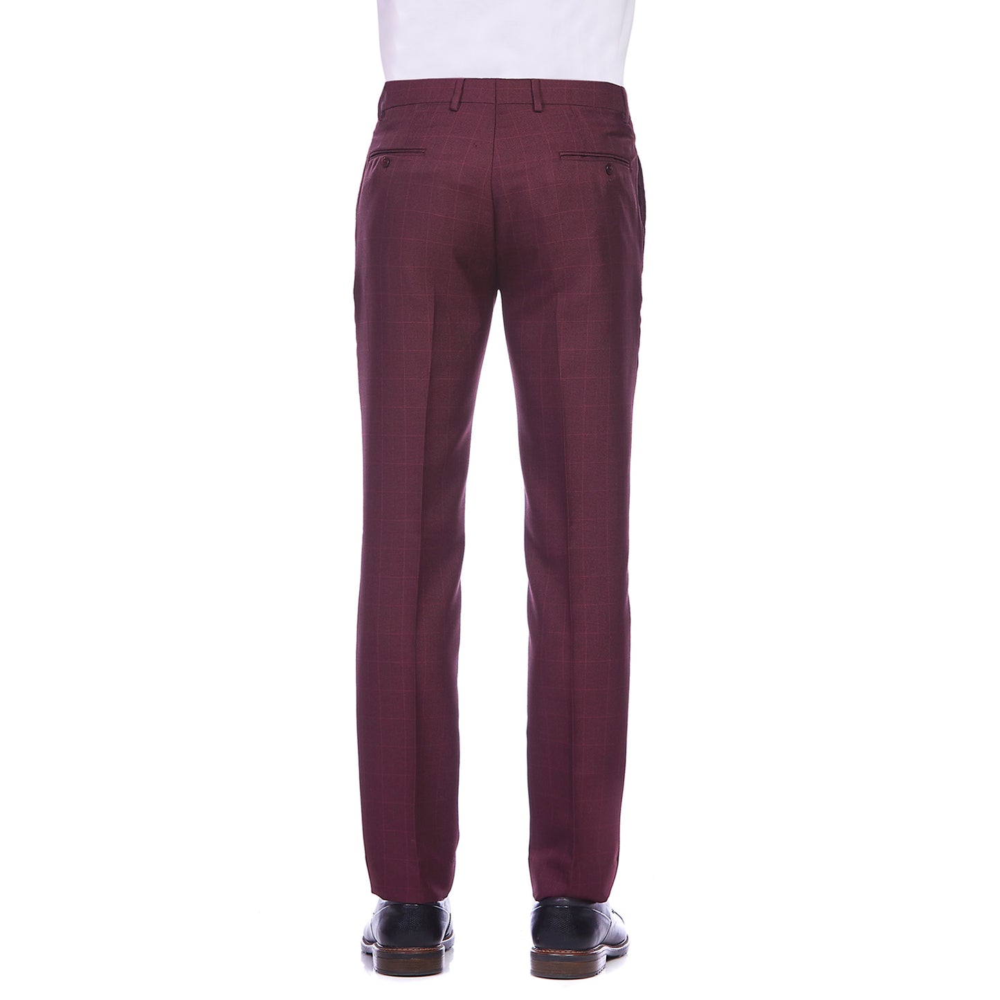 Pantalon formal para hombre color vino