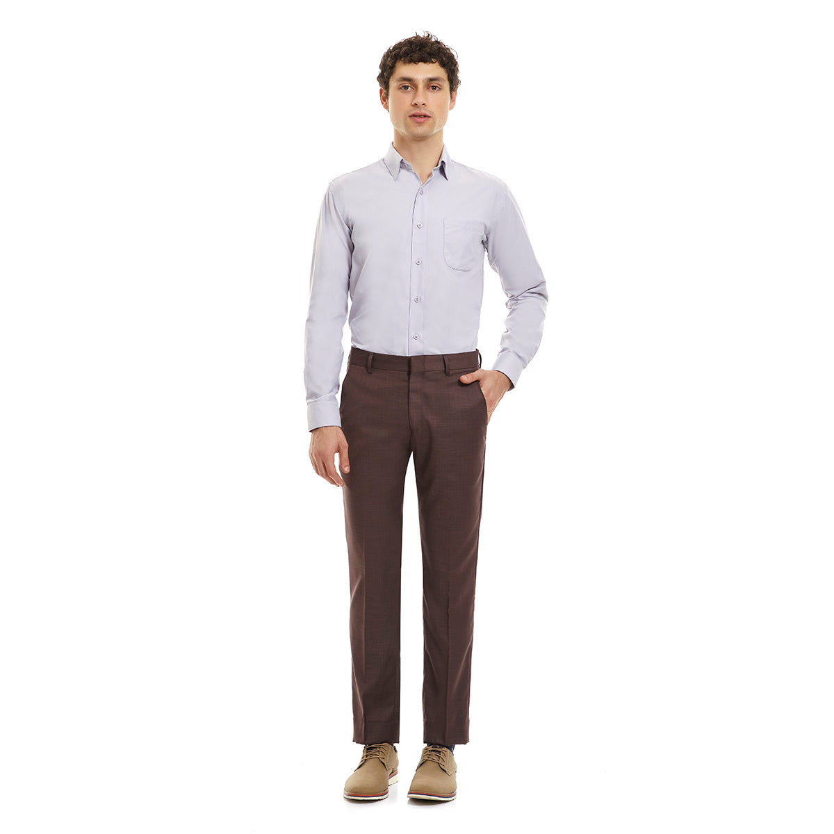 Pantalon para caballero casual color café Slimfit