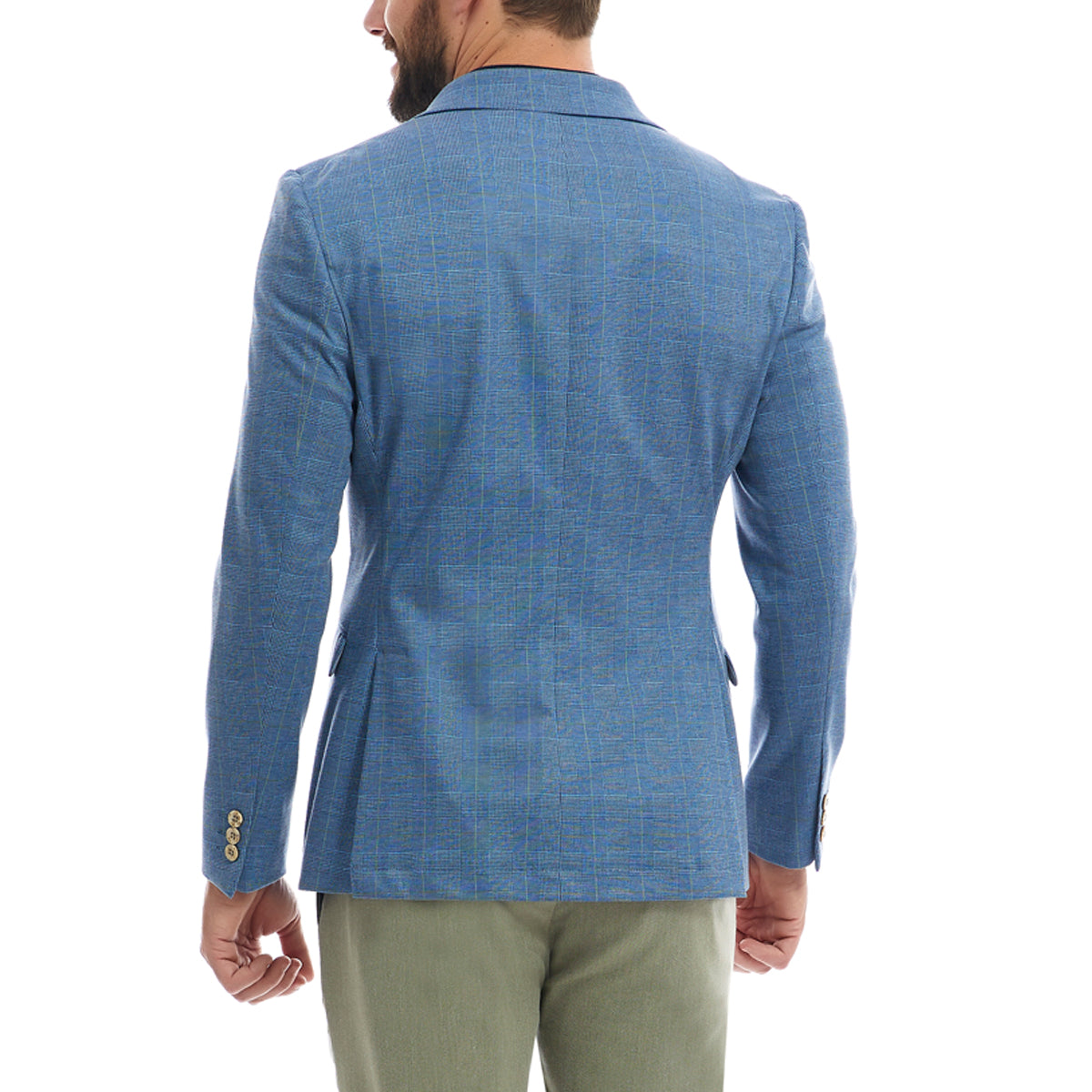 Saco casual en tejido a cuadros Slim Fit