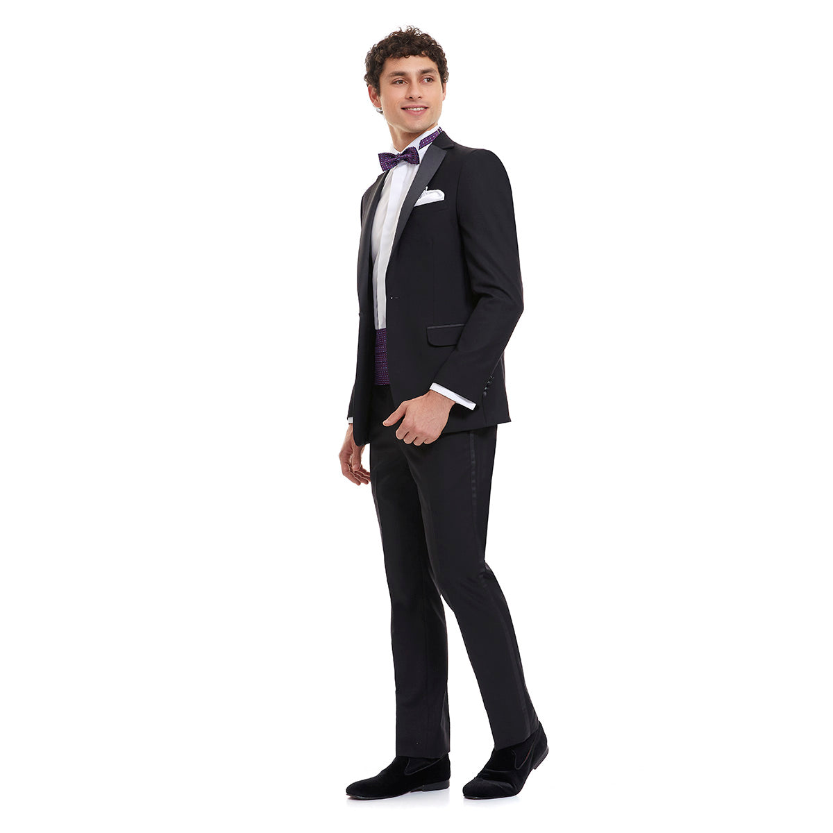 Smoking basico negro liso Slim Fit