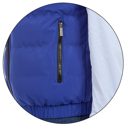 Chaleco Acolchado Para Caballero Bicolor Con Cierre Frontal