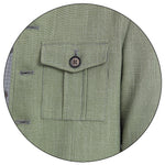 Detalle de Bolsillo Saco Casual para Caballero Slim Fit Cuello Mao