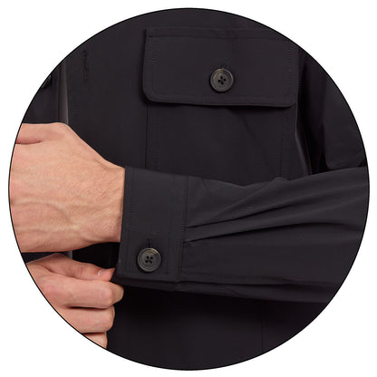 Sobrecamisa Casual Manga Larga para Hombre Tejido Liso