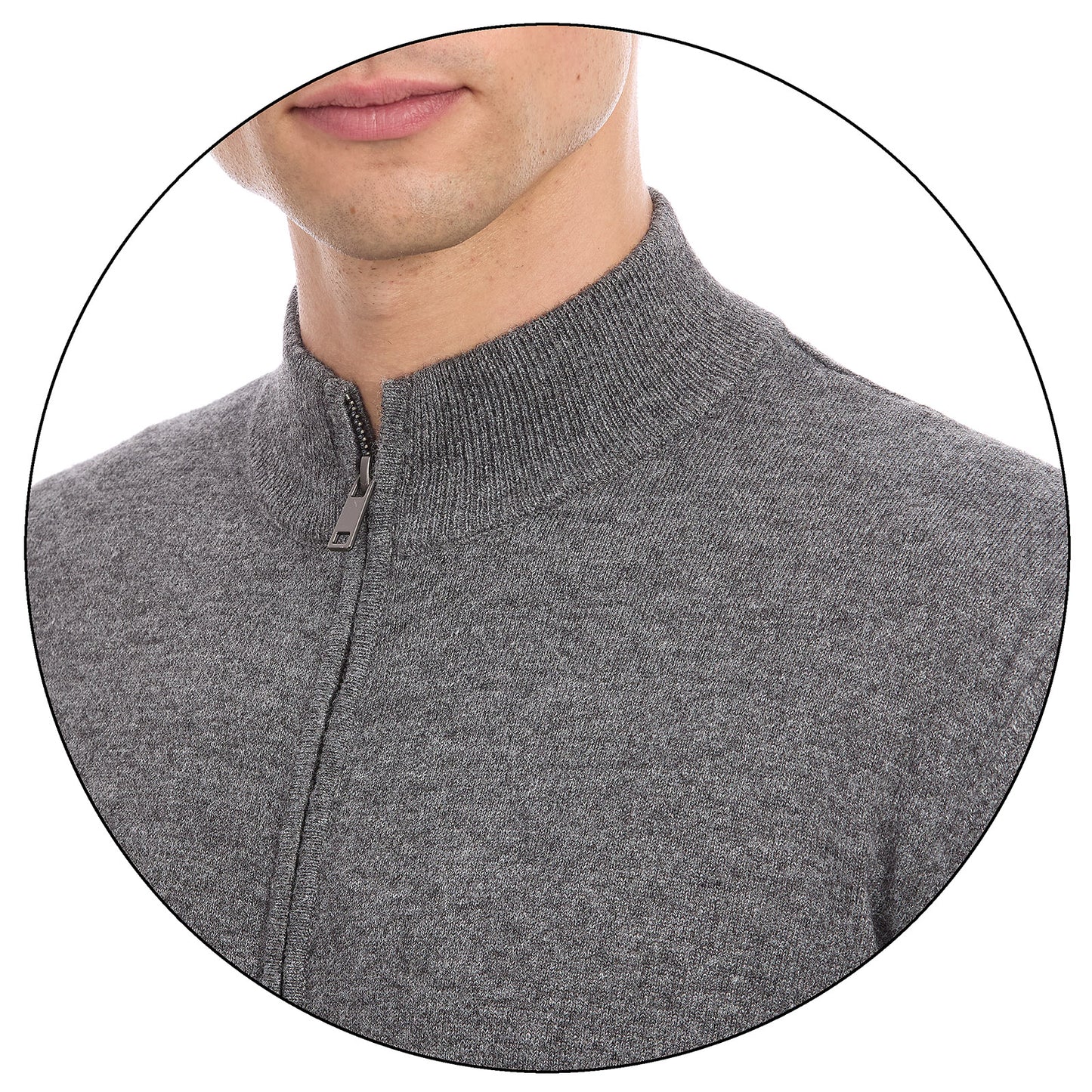 Suéter Caballero Cuello Alto con Cierre