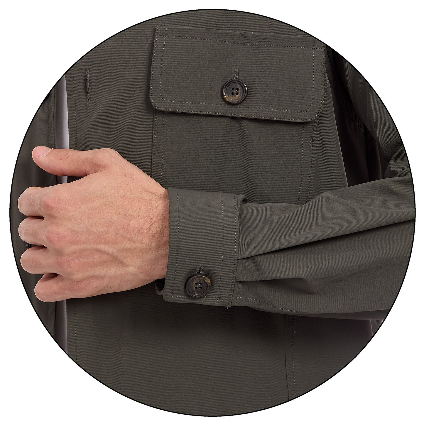 Sobrecamisa Casual Manga Larga para Hombre Tejido Liso