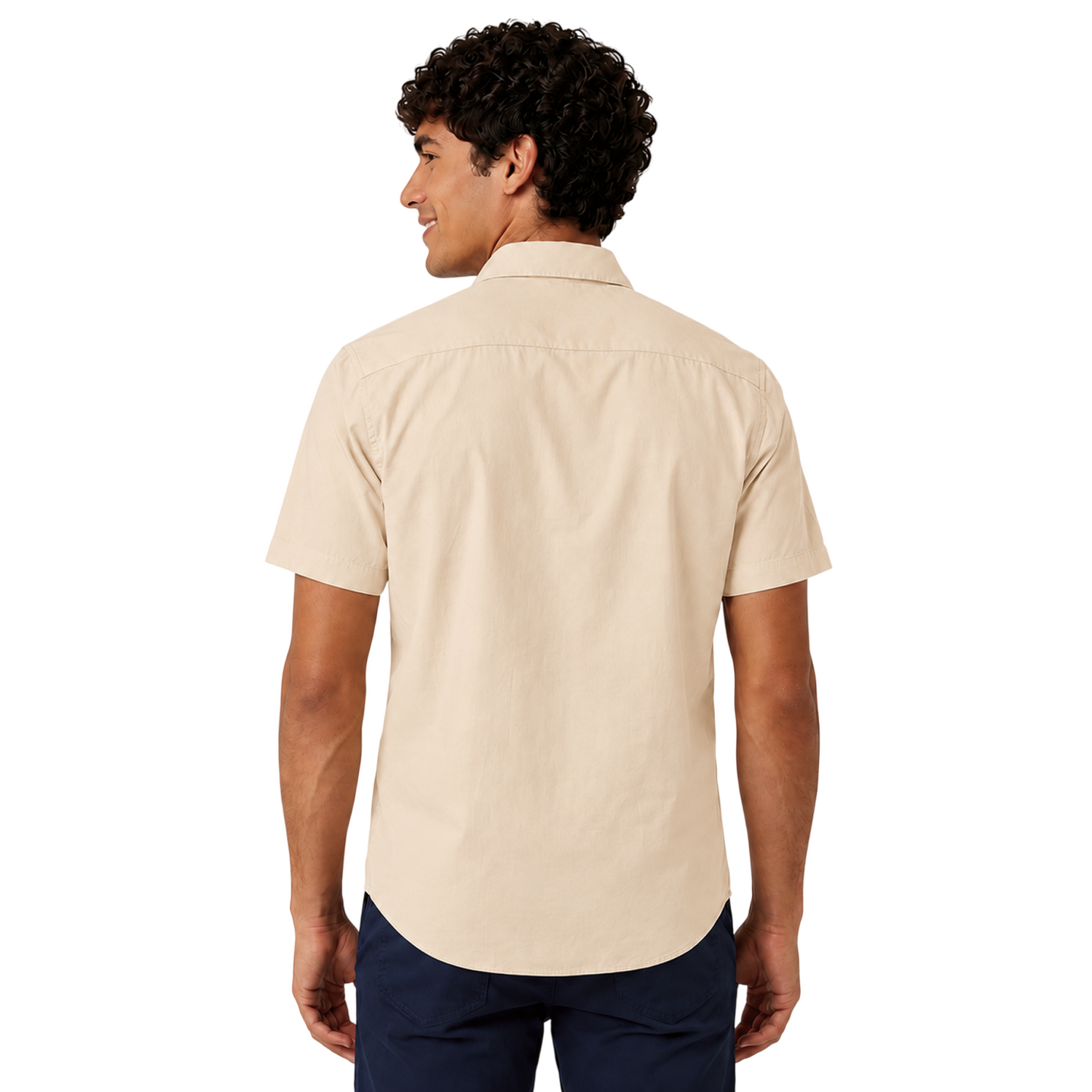 Camisa Casual Regular Fit para Hombre Lisa Button Down