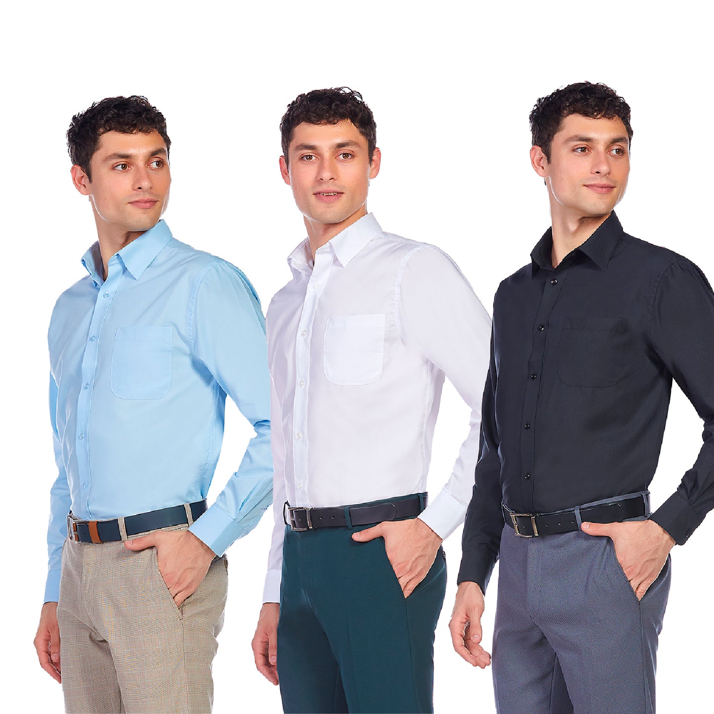 Set Tres Camisas Para Hombre Vittorio Forti