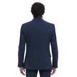 Saco Formal Para Hombre A Cuadros Vista de Espalda
