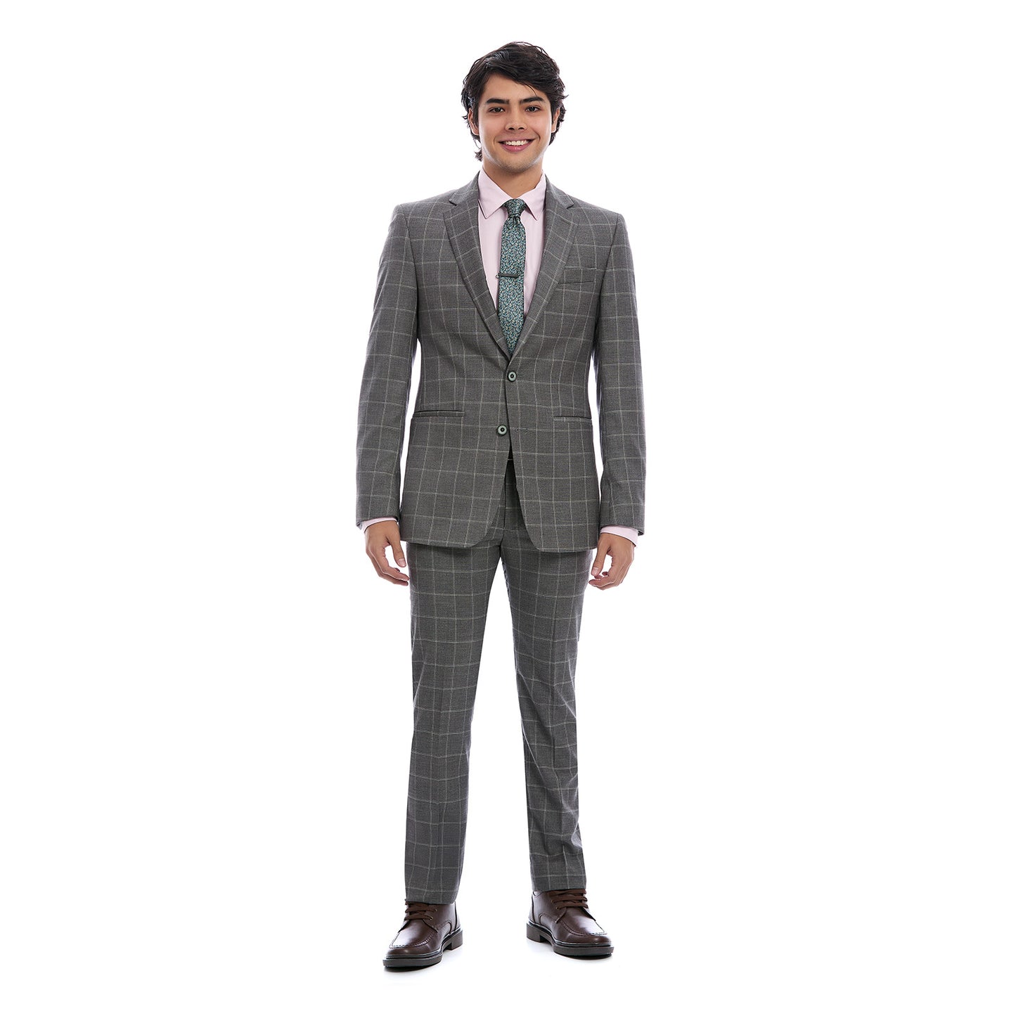 Traje Slim para Caballero con Tejido a Cuadros 