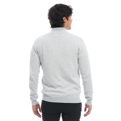 Sueter para Hombre con Cierre Frontal Moda Casual Manga Larga y Cuello Alto, Detalle de Espalda