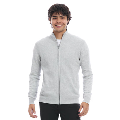 Sueter para Hombre con Cierre Frontal Moda Casual Manga Larga y Cuello Alto