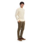 Sueter para Hombre Moda Casual con Diseño A Rayas Cuello Redondo Vista Total Look