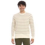 Sueter para Hombre Moda Casual con Diseño A Rayas Cuello Redondo