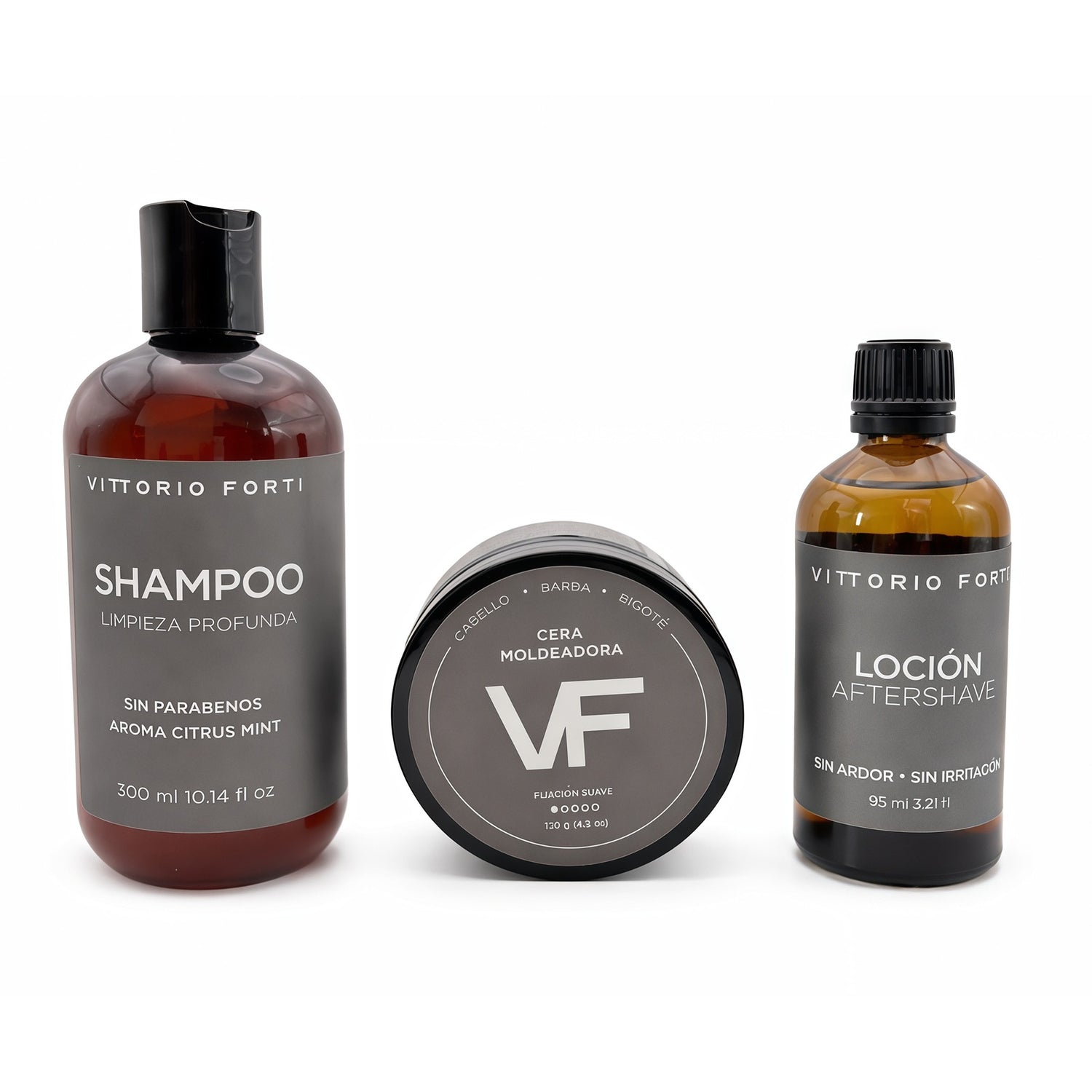 Set para Caballero Shampoo AfterShave y Cera Suave