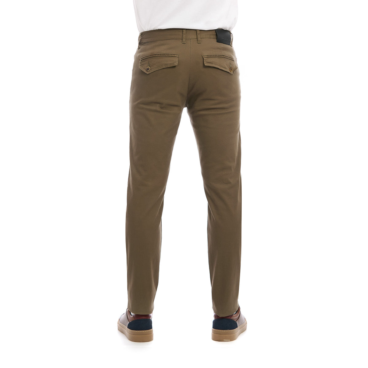 Pantalon Para Caballero Business Casual Tipo Chino Vista Espalda