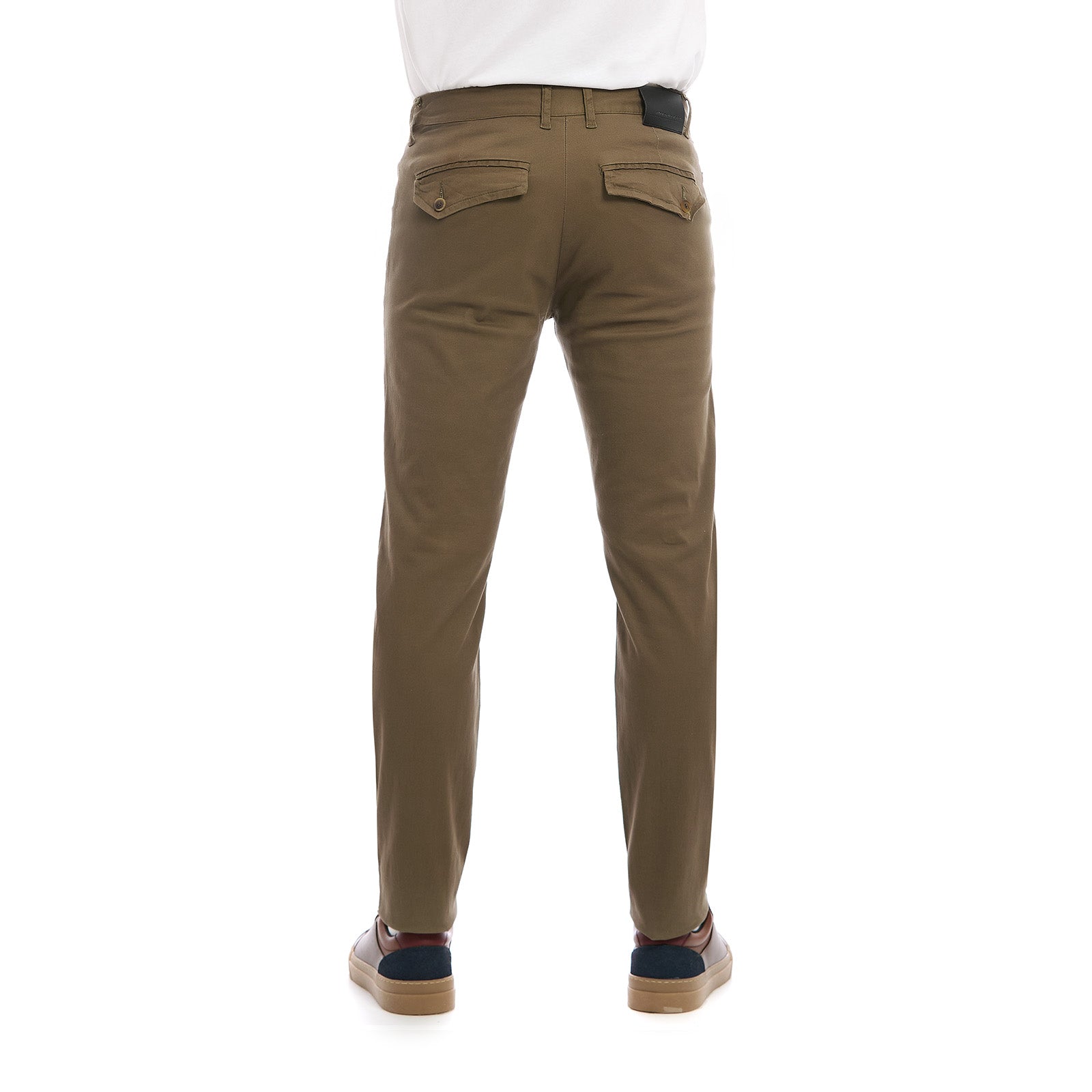 Pantalon Para Caballero Business Casual Tipo Chino Vista Espalda