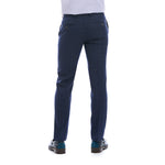 Pantalon de Vestir para Caballero Slim Color Azul Vista de Espalda