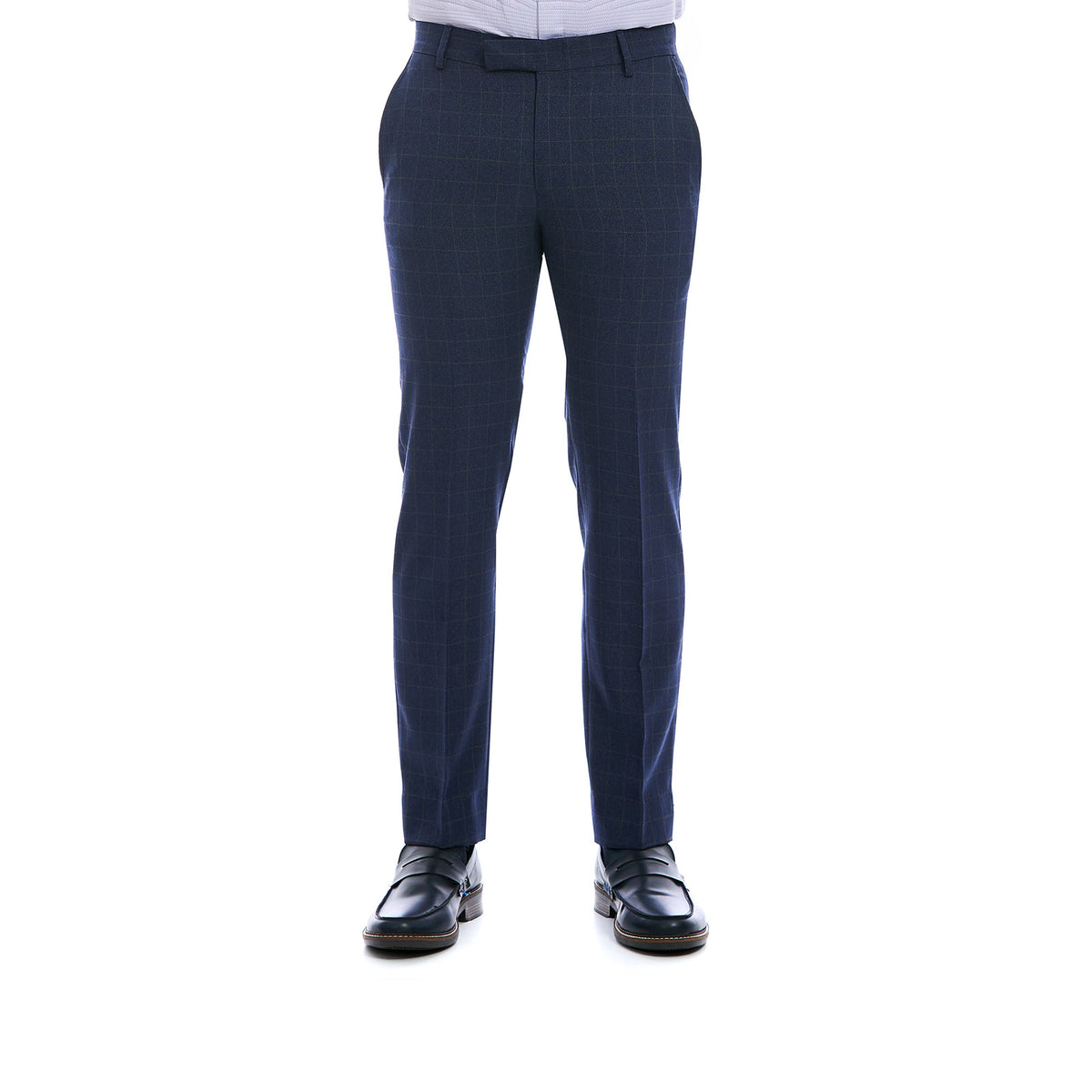 Pantalon de Vestir para Caballero Slim Color Azul Vista de Frente