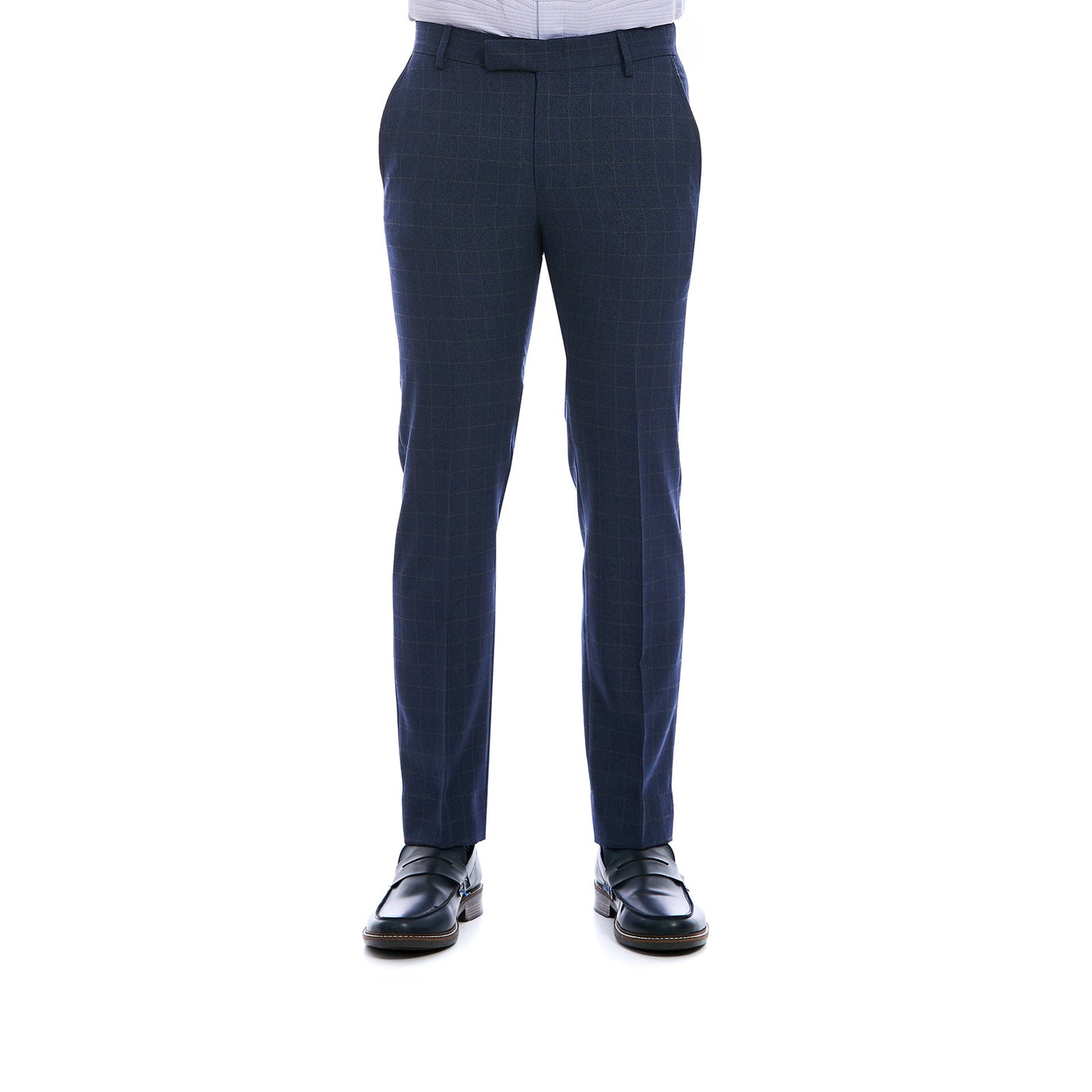 Pantalon de Vestir para Caballero Slim Color Azul Vista de Frente