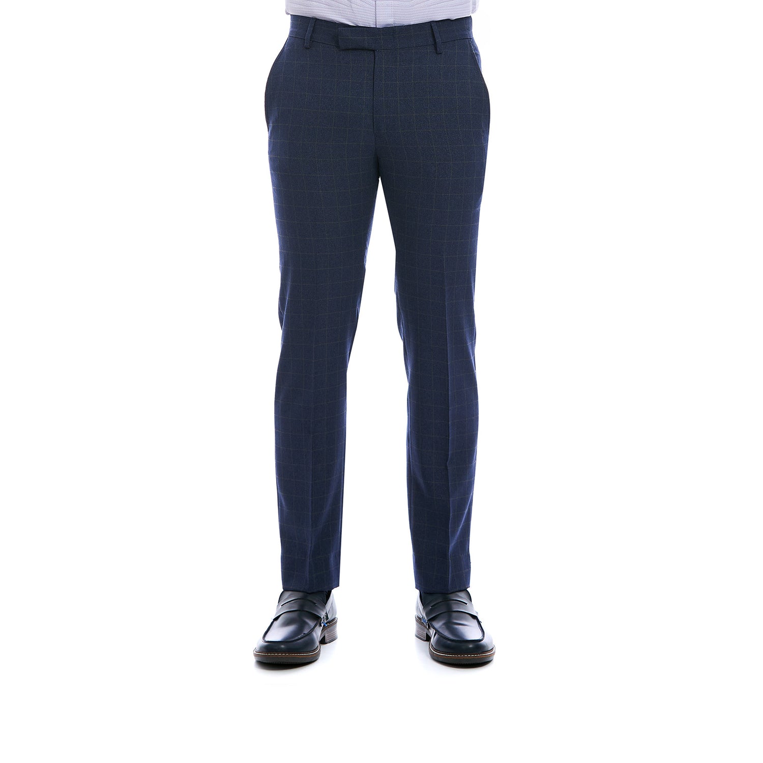 Pantalon de Vestir para Caballero Slim Color Azul Vista de Frente