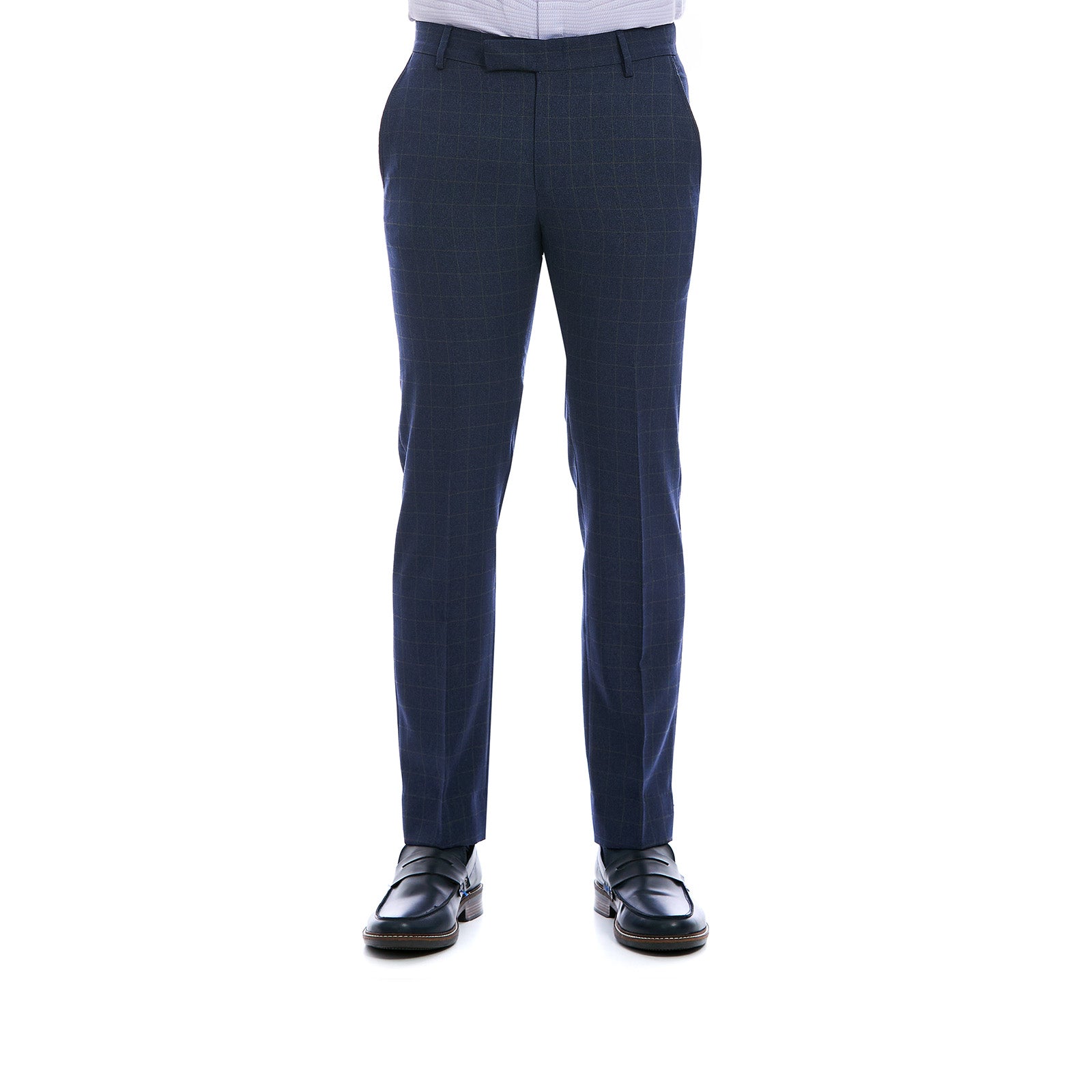 Pantalon de Vestir para Caballero Slim Color Azul Vista de Frente