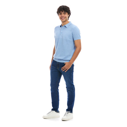 Hombre Portando Playera tipo Polo, Estilo Casual Manga Corta