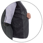 Traje para caballero Slim color Gris Oxford Detalle Forro del Saco