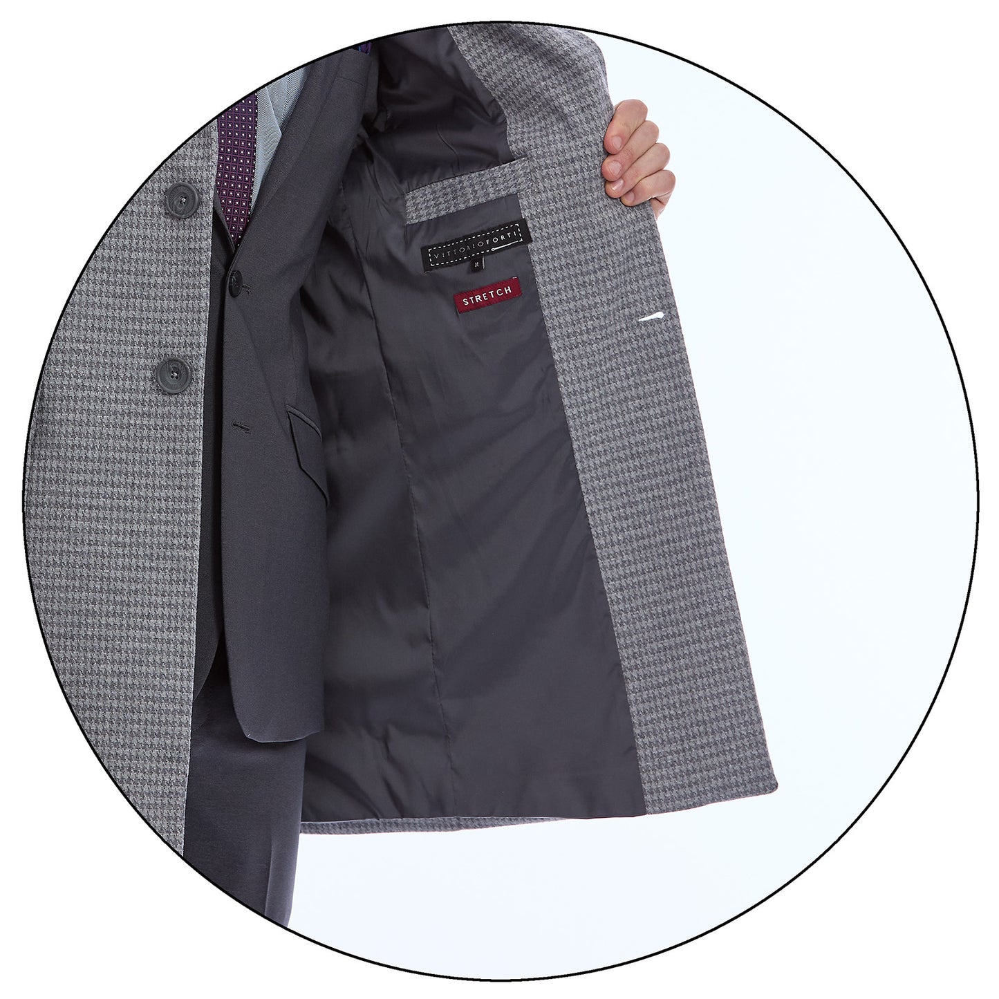 Abrigo Para Caballero Pata de Gallo Solapa Escuadra