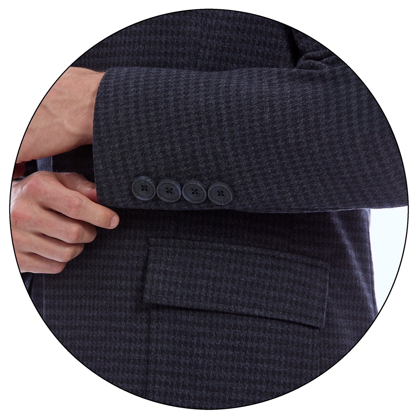 Abrigo Para Caballero Pata de Gallo Solapa Escuadra