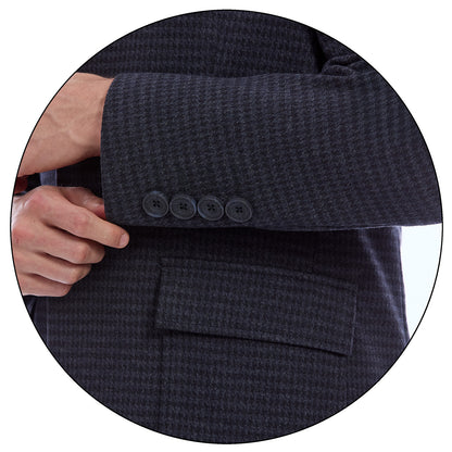 Abrigo Para Caballero Pata de Gallo Solapa Escuadra