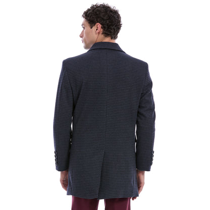 Abrigo Para Caballero Pata de Gallo Solapa Escuadra