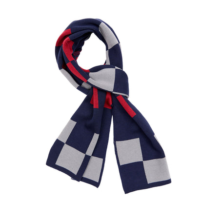 Bufanda Para Caballero Con Diseño de Bloques