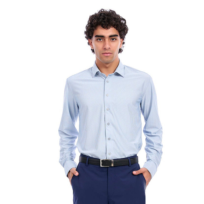 Camisa Slim Fit Rayas Stretch para Caballero Elegante